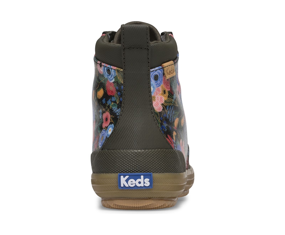 Womens Keds Boots - Rifle Paper Co. Scout Water-Resistant Garden Party - Green - 2975-YZKBA